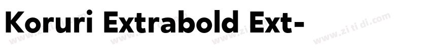 Koruri Extrabold Ext字体转换